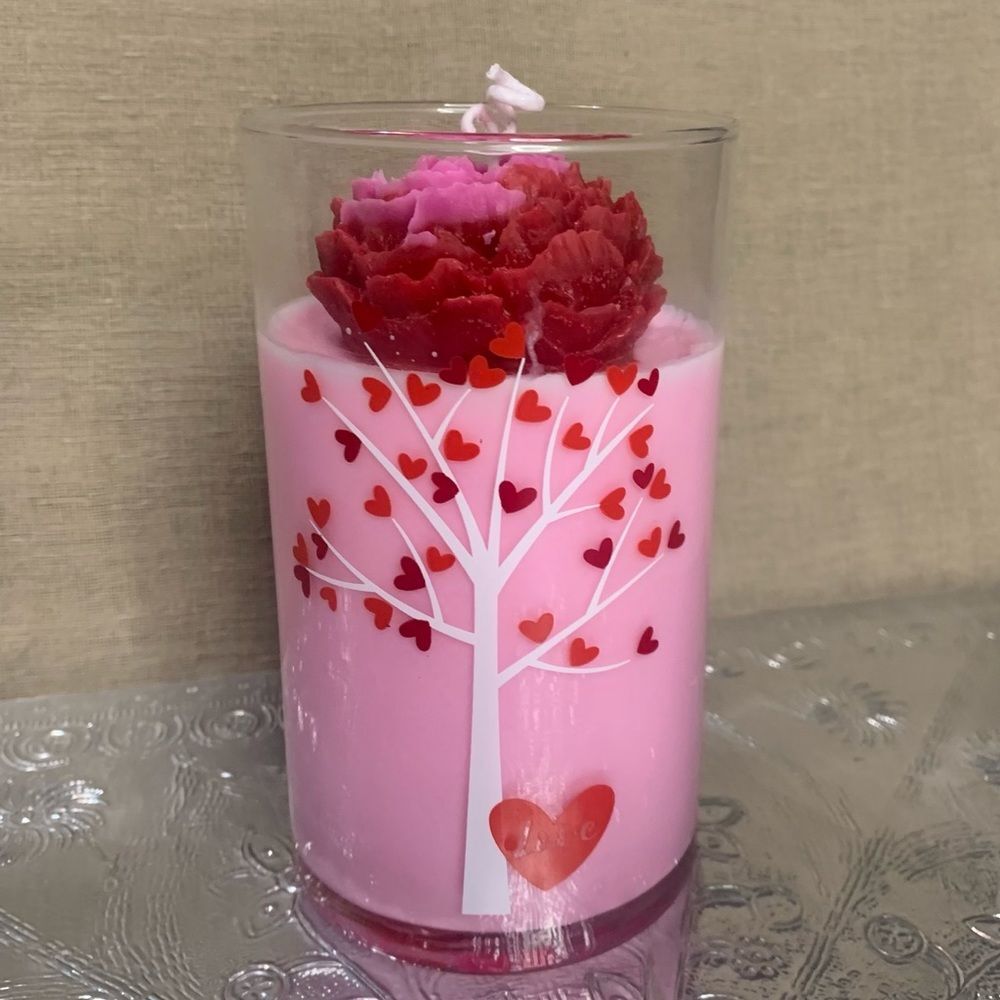 Organic 100% Soy Candle Peonies Love